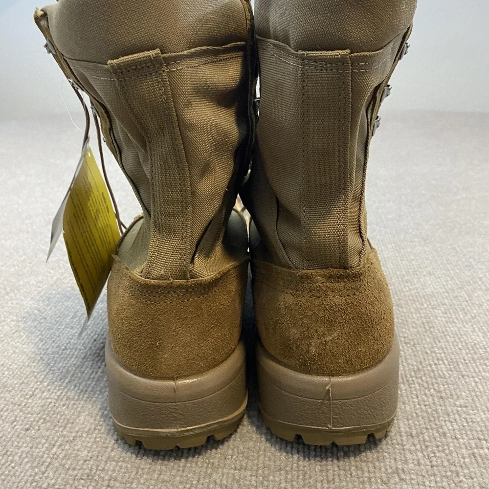 Belleville Combat Boots Mens Size 13.5 R Brown Suede Army Hot Weather Vibram NWT